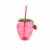 Internet Celebrity Children's Strawberry Cup Disposable with Lid Straw Strawberry Beverage Bottle Juice Milky Tea Bottle