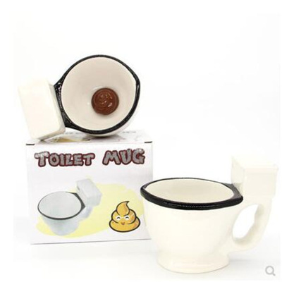 Toilet Cup Funny Ceramic Cup Poop Mug Coffee Cup Creative Spoof Personalized Water Cup Toilet Shape Cup