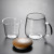 Resistant Tea Water Separation Tea Cup Bamboo Cover Glass Tea Cup with Handle Three Cups Office Filter Household Cups