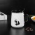 Nordic Style Retro Ceramic Cup Couple with Cover Spoon Mug Office Light Luxury Coffee Cup Household Water Cup
