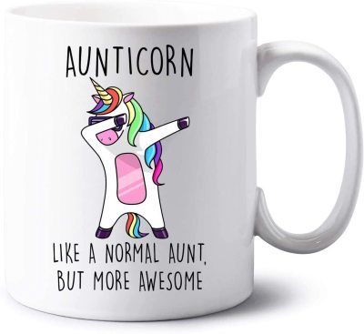 Aunt Aunticorn Christmas Mother's Day Momcorn Unicorn Ceramic Coffee Mark Cup Tea Cup