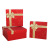 New Retro Set Gift Box Square Cartoon Bear Christmas Gift Window Display Gift Paper Box