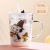 Snoopy Glass Single-Wall Cup with Handle Cup with Straw Borosilicate Glass Juice Drink Cup Household Scaled Milk Cup