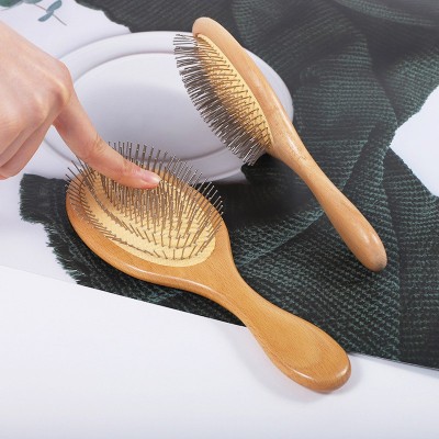Ningbo Factory Direct Sales Production and Supply Beech Air Cushion Massage Comb Metal Comb Massage Comb Shunfa Hairdressing Comb