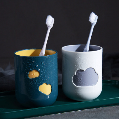 Washing Cup Household Plastic Teeth Brushing Cup Creative Cute Toothbrush Holder Couple Student Mouthwash Cup Toothbrush