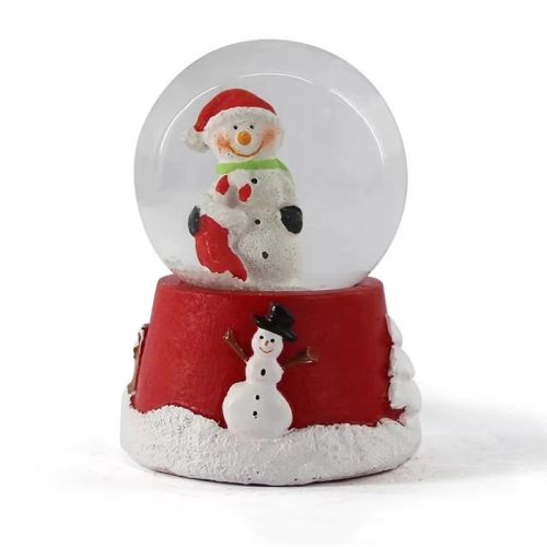 christmas crystal ball resin glass water ball santa snowman snow christmas table ornaments led light birthday gift