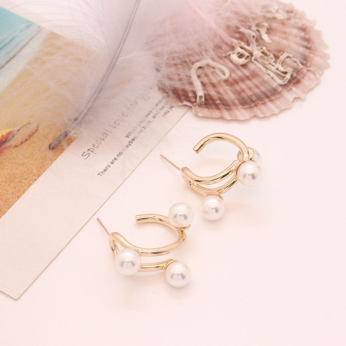 Earrings Women‘s New Trendy Korean Long Elegant Stud Earrings Simple Pearl Eardrops