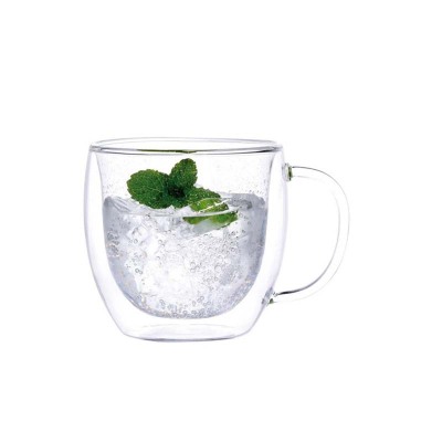 Double Insulation Drinking Cup Coffee Cup Household Glass Ins Transparent Small Cup Exquisite Female Tea Cup High-End