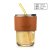 Coffee Cup Creative High-Looking Portable Bamboo Joint Cup Lid Straw Glass Cup Ins Style Cup Wholesale