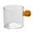 Ball Handle Small Milk Cup Household Glass Teacup Transparent Glass Drink with Handle Milk Cup Milk Cup SingleWall Cup