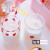 INS Creative Cup Girl Heart Simple Cute Milk Cup Strawberry Simple Straw Glass Cup