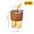 Glass Double Drink Cup Water Cup with Straw Office Coffee Cup Ins Amber Good-looking with Lid Gift Cup