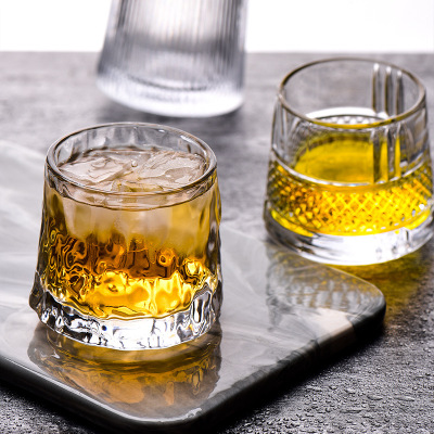 Whiskey Shot Glass Crystal Glass Home Ins Style Nordic Classical Bar Drink Beer Cup Swirling Cup Wholesale