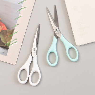 Factory Direct Supply Office Paper Cut Manual Scissor Stainless Steel Scissors Large and Small Sizes Student Stationery Household Small Scissors