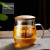 Resistant Tea Water Separation Tea Cup Bamboo Cover Glass Tea Cup with Handle Three Cups Office Filter Household Cups