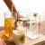 Nordic Ins Square Glass Cup Transparent Drinking Cup Green-Tea Cup Household Heat-Resistant Juice Drink Milk Cup