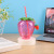 Internet Celebrity Children's Strawberry Cup Disposable with Lid Straw Strawberry Beverage Bottle Juice Milky Tea Bottle