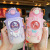 Girls Good-looking Ins Style Girly Love Cup Plastic Student Water Bottle High Temperature Resistance