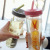 New Internet Celebrity Plastic Cup with Straw Creative Female Student Folding Tumbler Portable Juice Ice 700ml