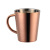 Double Layered with Insulation Band Handle Milk Cup 304 Stainless Steel Water Cup Korean Restaurant Mug Beer Steins Logo