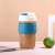 Portable Straw Double Drink Cup Ins Women's Good-looking Glass Thickened Milk Coffee with Lid Milk Tea Cup Wholesale