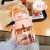 Online Celebrity Big Belly Cup with Straw Double Drinking Mouth Student Water Cup Cute Large Capacity Plastic Cup Whole