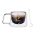 Mingshangde Creative Glass DoubleLayer Coffee Cup Nordic Style Fashion Mug Transparent Cup Whole Can Be Sent on Behalf