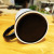 Black Mug Heat Transfer Sublimation Flower Paper Cup round Handle Partial Printing Ceramic Cup Scraping White Cup Whole