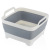 Outdoor Sink Folding Square Washing Basin Drain Basket Portable Travel Vegetable Washing Ice Bucket Fruit Basin