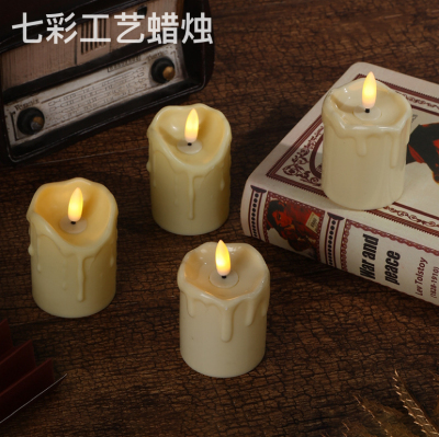 Cross-Border Halloween Christmas Candle Plastic Tear Face Bullet Candle Simulation Atmosphere Candle Light Bar Decoration