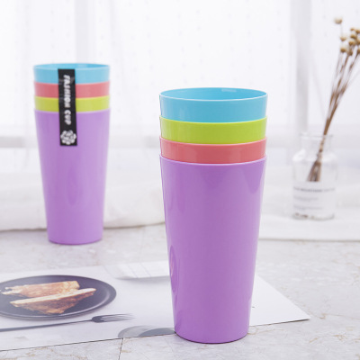 Mouth Cup Plastic Colorful Water Cup Gargle Cup without Lid Glass Cup Plastic Cup Solid Color Plastic Water Cup Dance