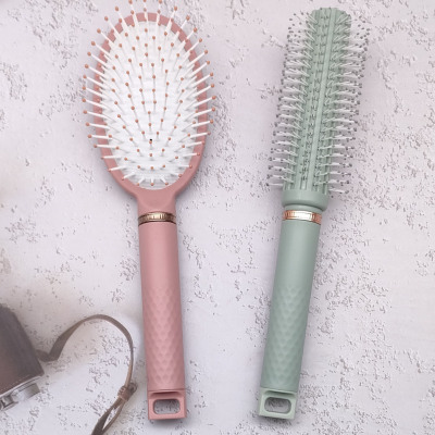 Colorful Comb New Dark Hair Airbag Comb Oval Headband Hole Hanging Curly Hair Cylinder Hairbrush Rolling Comb