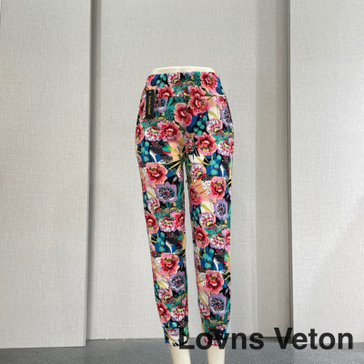 Factory Direct Sales Milk Silk Flower Pants Leggings Women's Pants with Pockets