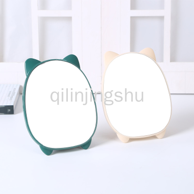 Desktop Makeup Mirror Cartoon Cat Ear Venison Ear Mirror Single Vanity Mirror