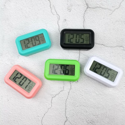 New Mini Electronic Clock Simple Clock Children Cute Little Alarm Clock Lightweight Clock Candy Color Clock 1861