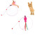 With Bell Sound Steel Wire Chicken Feather Steel Wire Small Fish Steel Wire Mouse Cat Pole Toy OPP Bag Packaging Cat Toy