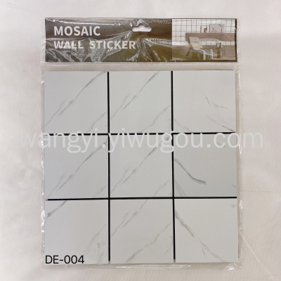 Popular Self-Adhesive Three-Dimensional Wall Stickers Mosaic Square Marbling Decorative Bathroom Tile Stickers De