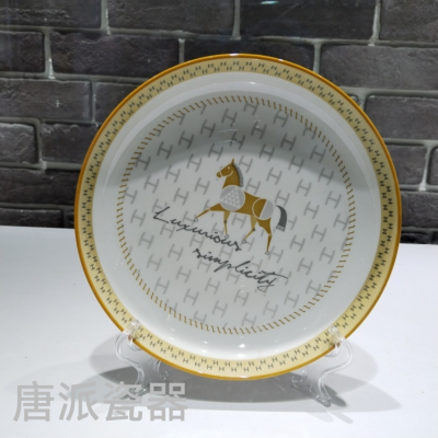 Plate Dinner Plate Fish Dish Plate Dish Disc Steak Plate Foreign Trade Ceramics Towel Plate Cold Plate Baking Dish Pizza Plate Square Plate