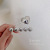 Korean Online Sensation Heart Word Clip round Beads Duckbill Clip Personality Fashion Two-Piece Suit Hair Clips Hair Accessories Metal Texture Female