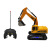 Cross-Border New Arrival 1:24 Six-Way Alloy Remote Control Excavator Children's Toy Engineering Vehicle Hot Sale Electric Excavator