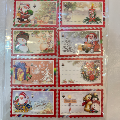 Christmas Series Stickers Wishing Card