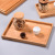 Bamboo Barbecue Tray Rectangular Household Bamboo Handle Plate Hotel Tea Tray Water Glass Plate Serving Bamboo Plate