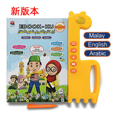 Cross-Border New Malay English Arabic E-book Children's Early Education Learning Toys Sound Point Reading Machine