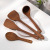 Unpainted Door Frame Wooden Spatula Non-Stick Pan Spatula High Temperature Resistant Wood Shovel Soup Spoon Kitchenware Set Wholesale