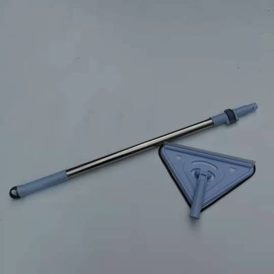 Spot Retractable Glassware Triangle Window Cleaning Window Cleaner Stainless Steel Telescopic Triangle Lazy Mop Broom