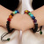 Korean Fashion Creative Colorful Rainbow Men's and Women's Woven Bracelet Adjustable Bracelet in Stock Whole