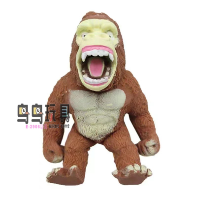 Decompression Gorilla TPR Soft Rubber Gorilla Decompression Squeezing Toy Sand Vent King Kong Children Stretch Toys Wholesale