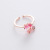 Korean Style New Style Micro-Inlaid Crystal Zircon Ring Sweet French Elegant Flowers Ring Ornament