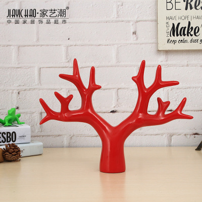 Modern Minimalist Simple European Home Antlers Tree Decoration Living Room TV Cabinet Wine Cabinet New House Decorations Gift Decoration 45