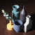 Nordic modern minimalist Morandi colorful ceramic vase creative soft decoration living room decoration wholesale